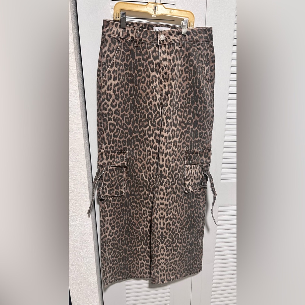 Leopard Print Cargo Pants